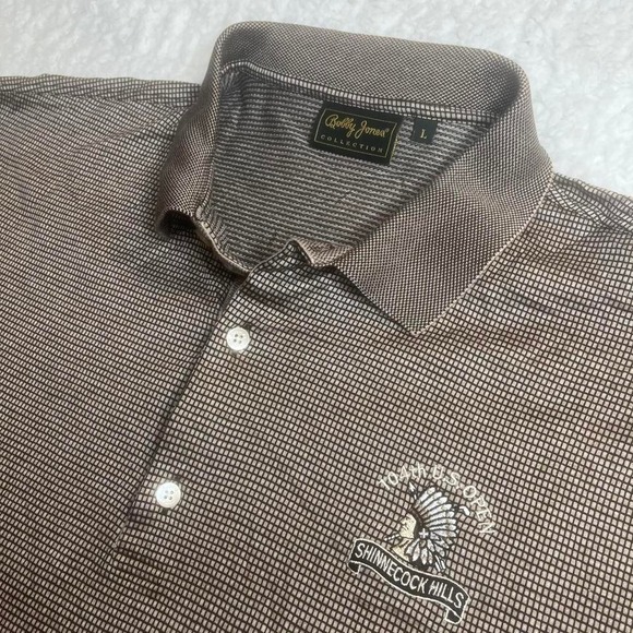 Shinnecock hills men's brown golf polo vintage U.S open - Picture 1 of 7